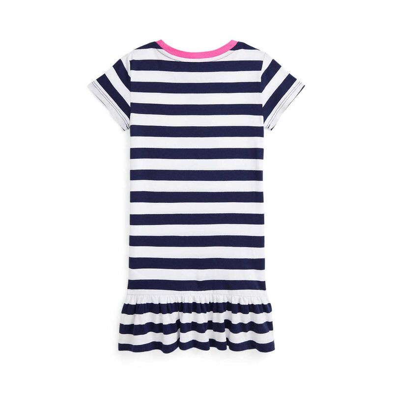 Ralph Lauren Striped Polo Bear Cotton Jersey Dress image number 1
